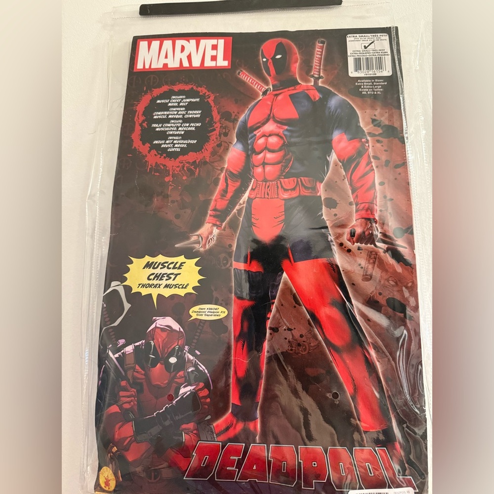 Rubies Marvel #810109 Deadpool Cosplay Muscle Costume Adult Extra Small Size